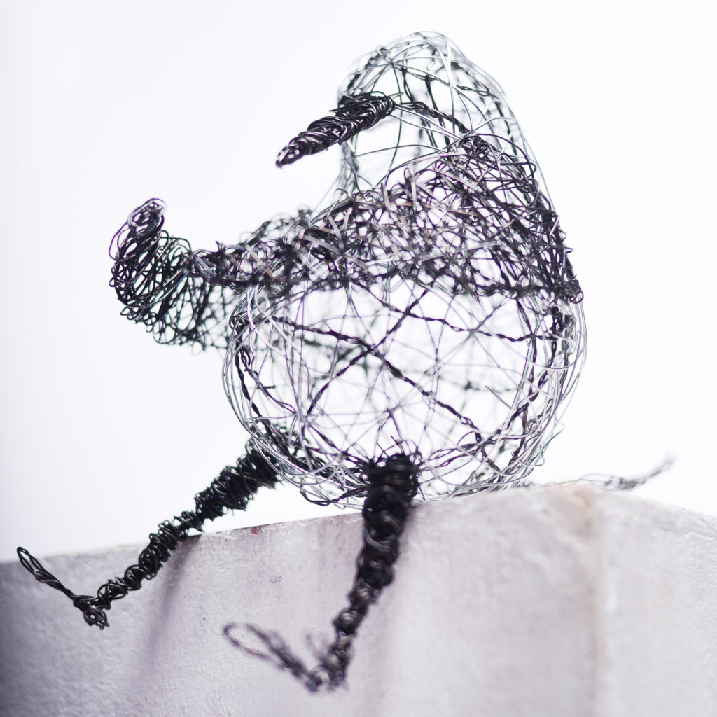 Fox Larsson wire bird sculpture