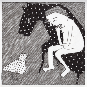 Who Said What drawing by Fox Larsson